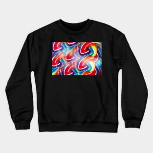 Close-up of swirly rainbow lollipop through prism filter Crewneck Sweatshirt